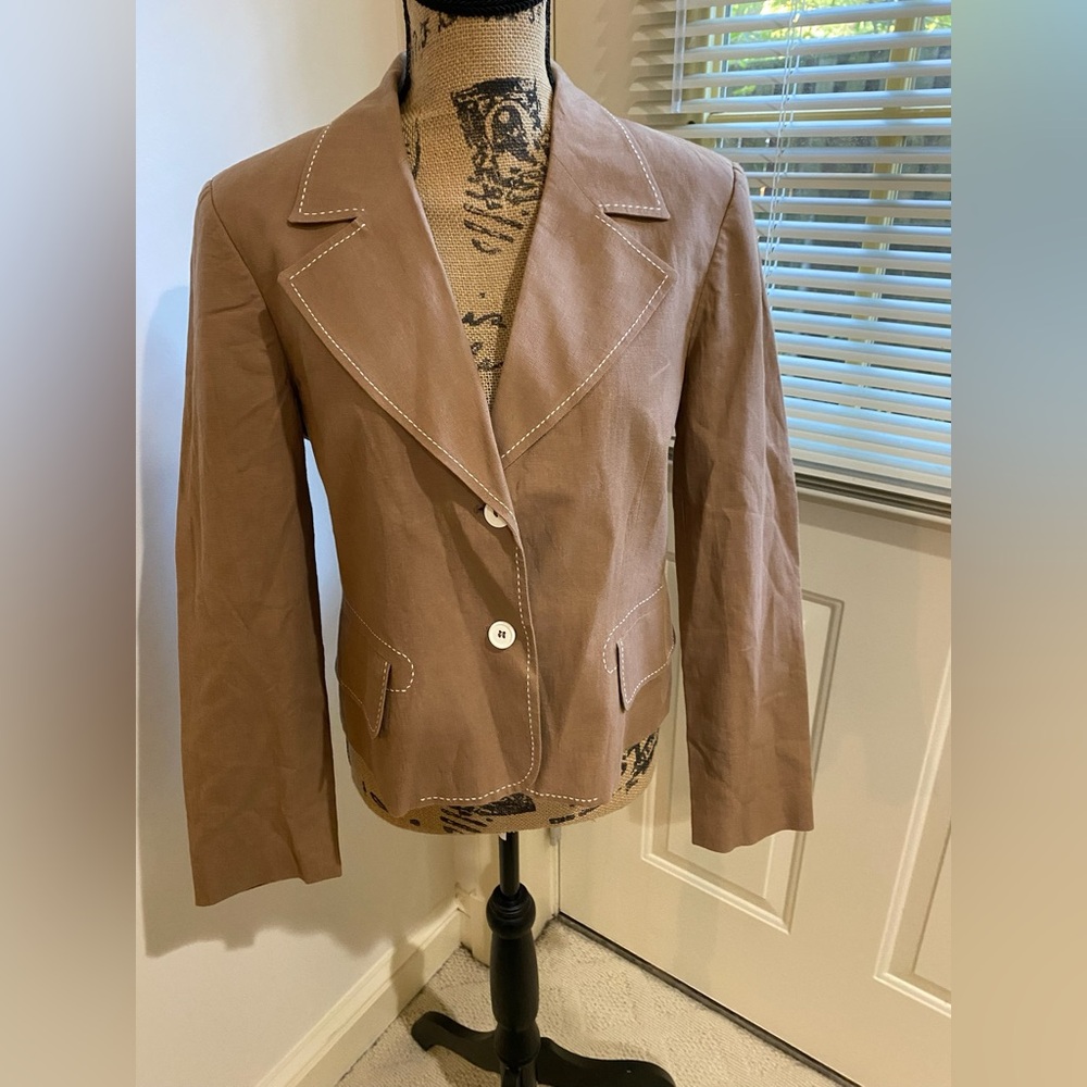 Harve Bernard taupe brown beautiful cotton spandex blend size Medium